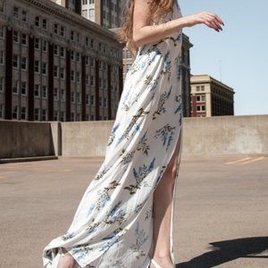 Anthropologie | Floral Maxi Dress with Slit